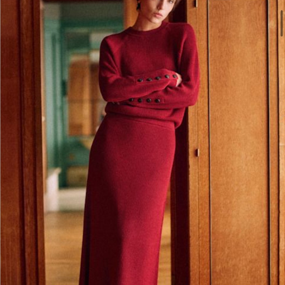 Sezane Sami and Naelle sweater skirt set